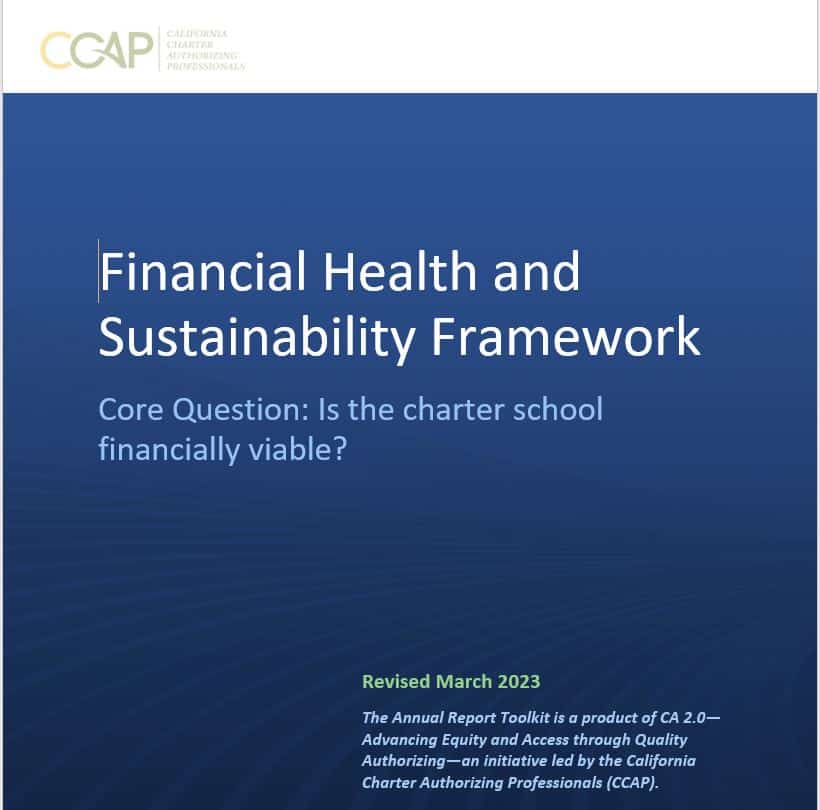 Annual Report Toolkit: Financial Health and Sustainability Framework - CCAP