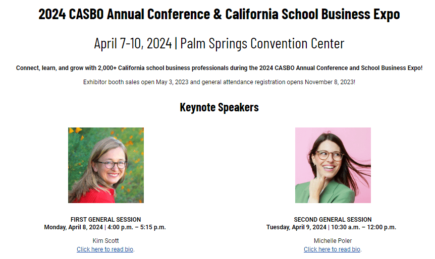 2024 CASBO Annual Conference & California School Business Expo