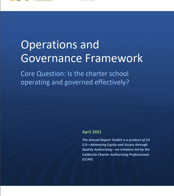 Annual Report Toolkit: Operations and Governance Framework