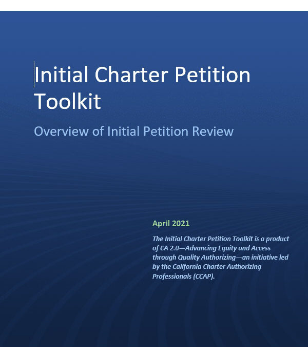 Initial Charter Petition Toolkit: Overview of Initial Petition Review